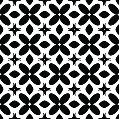 
Seamless vector pattern in geometric ornamental style. Black  ornament.