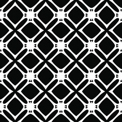 Fototapeta premium Seamless vector pattern in geometric ornamental style. Black ornament.