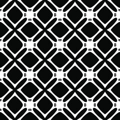 
Seamless vector pattern in geometric ornamental style. Black  ornament.