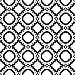 
Seamless vector pattern in geometric ornamental style. Black  ornament.