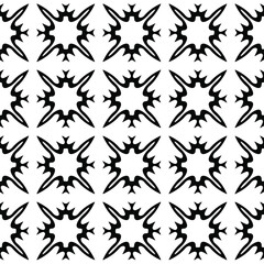 
Seamless vector pattern in geometric ornamental style. Black  ornament.