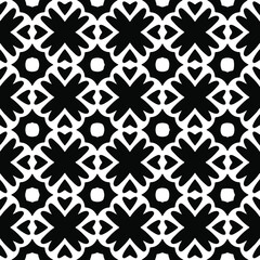
Seamless vector pattern in geometric ornamental style. Black  ornament.