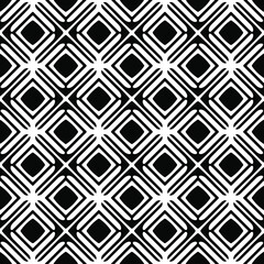 
Seamless vector pattern in geometric ornamental style. Black  ornament.
