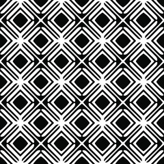 
Seamless vector pattern in geometric ornamental style. Black  ornament.