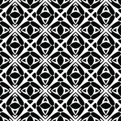 
Seamless vector pattern in geometric ornamental style. Black  ornament.