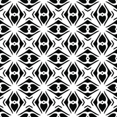 
Seamless vector pattern in geometric ornamental style. Black  ornament.