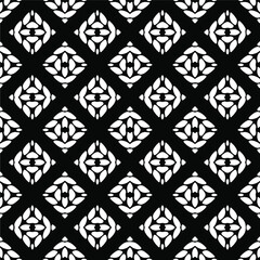 
Seamless vector pattern in geometric ornamental style. Black  ornament.