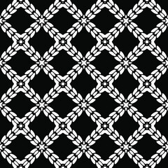 
Seamless vector pattern in geometric ornamental style. Black  ornament.