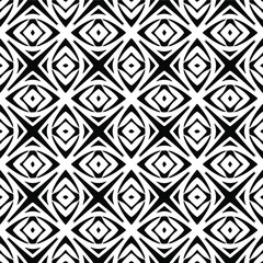 
Seamless vector pattern in geometric ornamental style. Black  ornament.