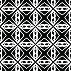 
Seamless vector pattern in geometric ornamental style. Black  ornament.