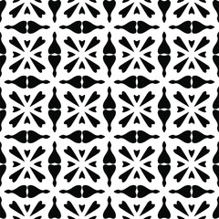 Fototapeta na wymiar Seamless vector pattern in geometric ornamental style. Black ornament.