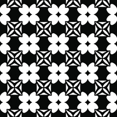 Seamless vector pattern in geometric ornamental style. Black and white pattern.
