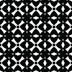 Seamless vector pattern in geometric ornamental style. Black and white pattern.
