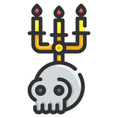 candelabra line icon