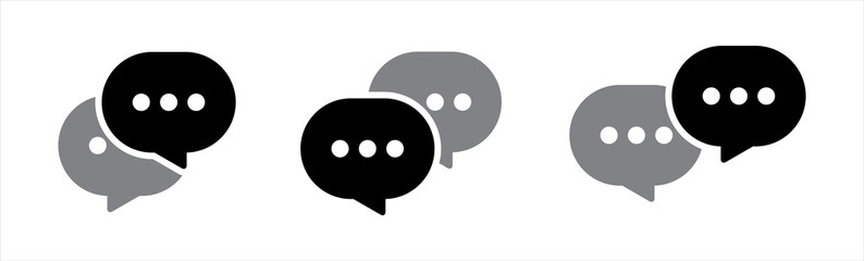 Chat icons set. Chat bubble Message vector isolated on background. Trendy Chat bubble Message.