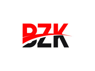 Obraz premium BZK Letter Initial Logo Design Vector Illustration