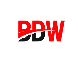 BDW Letter Initial Logo Design Vector Illustration