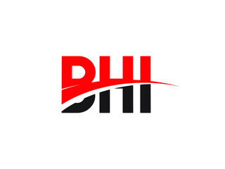 BHI Letter Initial Logo Design Vector Illustration