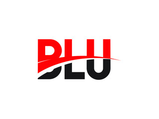 BLU Letter Initial Logo Design Vector Illustration
