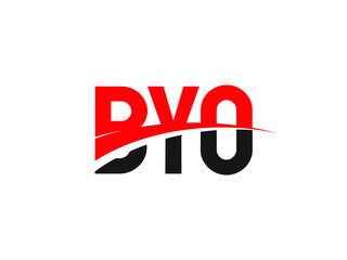 BYO Letter Initial Logo Design Vector Illustration