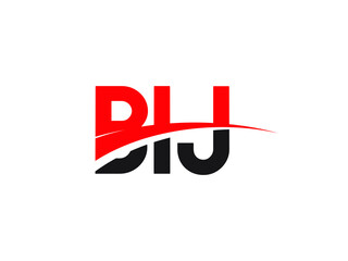 BIJ Letter Initial Logo Design Vector Illustration