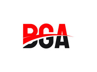 BGA Letter Initial Logo Design Vector Illustration