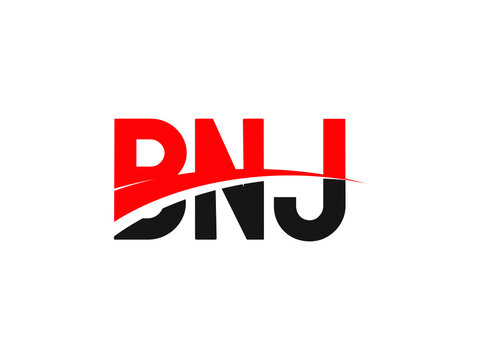 BNJ Letter Initial Logo Design Vector Illustration