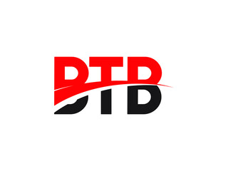 BTB Letter Initial Logo Design Vector Illustration