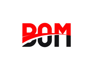 BOM Letter Initial Logo Design Vector Illustration