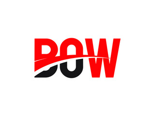 BOW Letter Initial Logo Design Vector Illustration