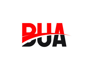 BUA Letter Initial Logo Design Vector Illustration