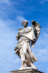 statue at Aelian bridge also known unter name bridge of the holy angels which lead to the castel sant' Angelo, the castle of the holy angel