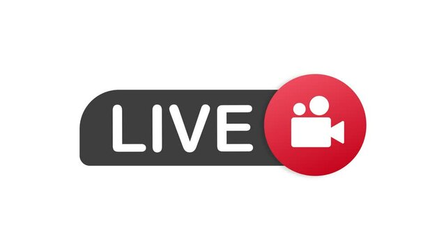 Live streaming logo. Business icon. Stream interface. Motion graphics.