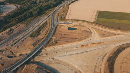 Neubau der Autobahn A72 an der Anschlussstelle Rötha