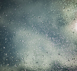 Obraz premium Rain droplets on window