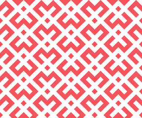 Abstract geometric pattern. A seamless vector background. White and pink ornament. Graphic modern pattern. Simple lattice graphic design