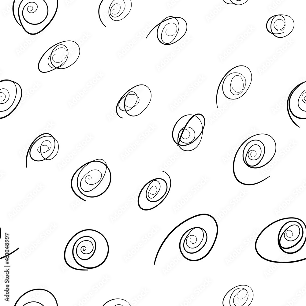 Poster spiral scribble in vector. drawn seamless circle scribble.