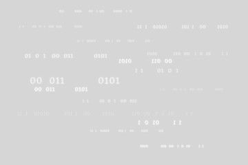 Fototapeta na wymiar Binary Code Pattern Gray Background