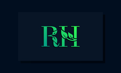 Minimal leaf style Initial RA logo.