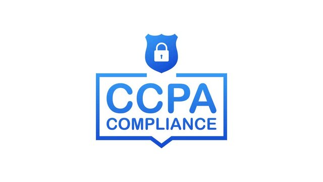 Ccpa, great design for any purposes. Security icon. Website information. Internet security. Data protection. Motion graphics.