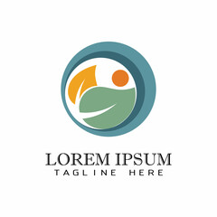 Leaf and Shutter Lens Aperture for Nature Photographer logo design inspiration