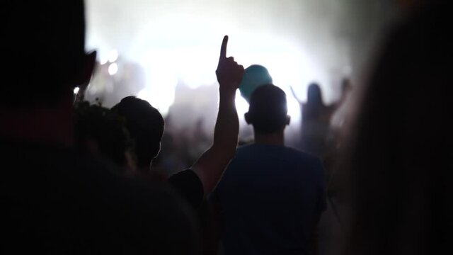 Foule concert de musique dans un festival