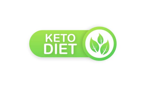 Ketogenic diet logo sign. Keto diet. Motion graphics.