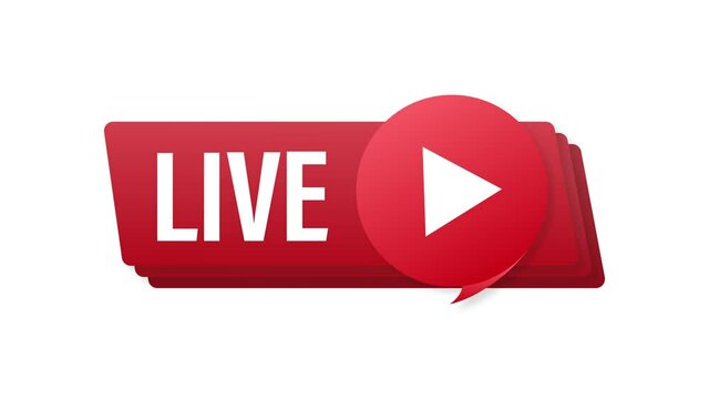 Live streaming logo. Business icon. Stream interface. Motion graphics.