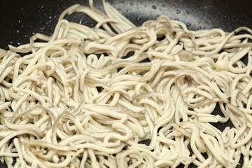 Gulas, popular seafood in the north of Spain, a cheaper substitute of very expensive juvenile fish...