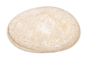 Top view of single gray pebble