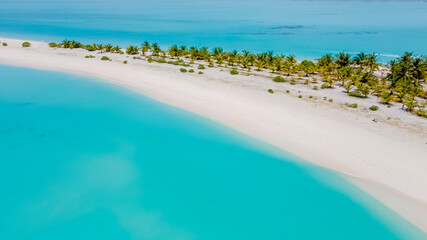 Incredibly beautiful landscape.  Island of the Maldives. Turquoise water, beautiful sky.  Aerial view