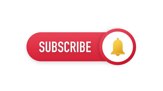 Subscribe button icon. Business concept subscribe pictogram. Motion graphics.