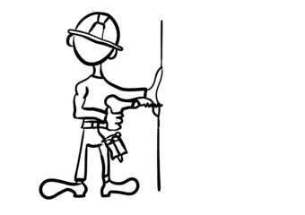 illustration of a man with a screwdriver