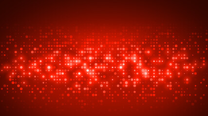 Abstract dot red pattern gradient texture technology background.
